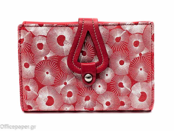 ΠΟΡΤΟΦΟΛΙ ΓΥΝΑΙΚΕΙΟ CASANOVA ΓΝΗΣΙΟ ΔΕΡΜΑ 14x10x2.5 cm ΚΟΚΚΙΝΟ ΜΕ RFID ΠΡΟΣΤΑΣΙΑ