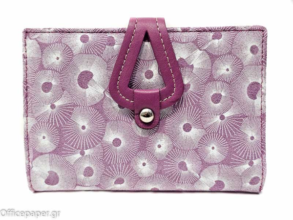 ΠΟΡΤΟΦΟΛΙ ΓΥΝΑΙΚΕΙΟ CASANOVA ΓΝΗΣΙΟ ΔΕΡΜΑ 14x10x2.5 cm ΜΩΒ ΜΕ RFID ΠΡΟΣΤΑΣΙΑ