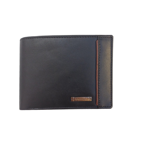 ΠΟΡΤΟΦΟΛΙ ΑΝΔΡΙΚΟ SASSORA ΓΝΗΣΙΟ ΔΕΡΜΑ 12.5x9x3 cm BLACK ΜΕ RFID ΠΡΟΣΤΑΣΙΑ A458