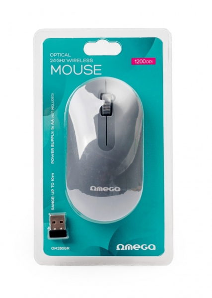 ΠΟΝΤΙΚΙ OMEGA OPTICAL 2.4GHZ WIRELESS OM260GR SLIM GREY USB 1200dpi
