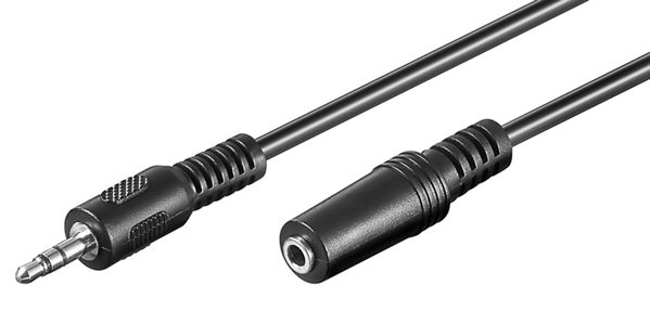 ΚΑΛΩΔΙΟ AUDIO ΠΡΟΕΚΤΑΣΗ GOOBAY καλώδιο ήχου 3.5mm 50090,M/F 3 pin stereo, 5m, μαύρο