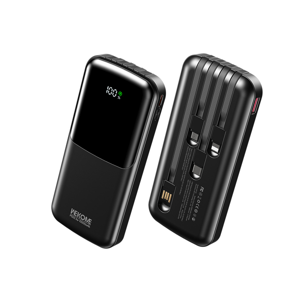 POWERBANK WECOME WK 10000mAh PD 22,5W WK WP-65 2 Θέσεων, με καλώδιο USB-C/Lightning/Micro/USB