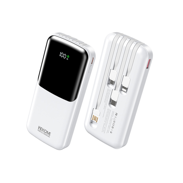 POWERBANK WECOME WK 10000mAh PD 22,5W WK WP-65 2 Θέσεων, με καλώδιο USB-C/Lightning/Micro/USB