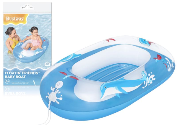 ΒΑΡΚΑ ΠΑΙΔΙΚΗ BESTWAY 102Χ69cm 45kg ΔΕΛΦΙΝΙ 34037