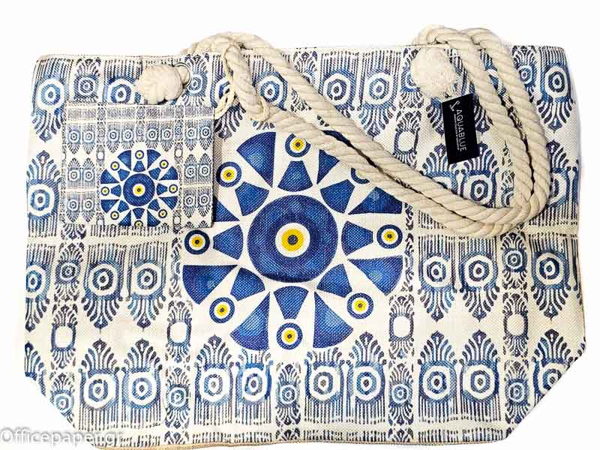 ΤΣΑΝΤΑ ΠΑΡΑΛΙΑΣ 56X38X16cm MATI 29863 ME ΤΣΑΝΤΑΚΙ ΑΣΟΡΤΙ