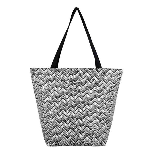 ΤΣΑΝΤΑ ΠΑΡΑΛΙΑΣ 54x45x22cm ΡΟΜΒΟΣ ΜΑΥΡΗ ΜΠΕΖ 29644 ME ΤΣΑΝΤΑΚΙ ΑΣΟΡΤΙ