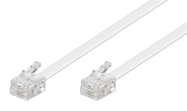 ΚΑΛΩΔΙΟ ΤΗΛΕΦΩΝΟΥ POWERTECH CAB-T028 RJ11 6P4C, CCA, 20m, λευκό