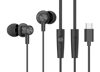 ΑΚΟΥΣΤΙΚΑ ΜΙΝΙ CELEBRAT earphones με μικρόφωνο G38, USB-C σύνδεση, 10mm, 1.2m, μαύρα