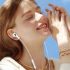 ΑΚΟΥΣΤΙΚΑ ΜΙΝΙ KAKUSIGA earphones με μικρόφωνο KSC-727, USB-C σύνδεση, 14.2mm, 1.2m, λευκά
