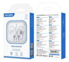 ΑΚΟΥΣΤΙΚΑ ΜΙΝΙ KAKUSIGA earphones με μικρόφωνο KSC-727, USB-C σύνδεση, 14.2mm, 1.2m, λευκά