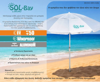 ΟΜΠΡΕΛΑ ΘΑΛΑΣΣΗΣ BRUNO αλουμινίου SOL-BAY BRN-0286, 2m, UPF 50+, σκελετός Fiberglass, ρυθμιζόμενη