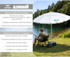 ΟΜΠΡΕΛΑ ΘΑΛΑΣΣΗΣ BRUNO αλουμινίου SOL-BAY BRN-0286, 2m, UPF 50+, σκελετός Fiberglass, ρυθμιζόμενη