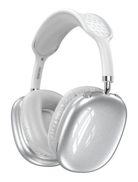 ΑΚΟΥΣΤΙΚΑ ΚΕΦΑΛΗΣ BLUETOOTH KAKUSIGA KSC-1466, ασύρματα & ενσύρματα, micro SD, 40mm, 400mAh, ασημί