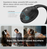 ΑΚΟΥΣΤΙΚΑ ΚΕΦΑΛΗΣ BLUETOOTH DOQAUS FOCUS 5, ασύρματα & ενσύρματα, Φ40mm, 1000mAh, μαύρα