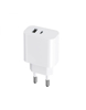 ΦΟΡΤΙΣΤΗΣ ΜΠΡΙΖΑΣ MAXLIFE MXTC-10-30AC PD QC charger 1x USB-C 1x USB 30W white
