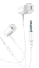 ΑΚΟΥΣΤΙΚΑ ΜΙΝΙ KAKUSIGA earphones με μικρόφωνο KSC-1303, 3.5mm σύνδεση, 10mm, 1.1m, λευκά