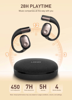 ΑΚΟΥΣΤΙΚΑ BLUETOOTH LDNIO earphones με θήκη φόρτισης T11, OWS, Φ15mm, 50/450mAh, μαύρα