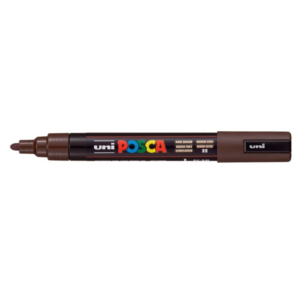 ΜΑΡΚΑΔΟΡΟΣ UNI POSCA PC-5Μ 1.8-2.5mm ΚΑΦΕ ΣΚΟΥΡΟ
