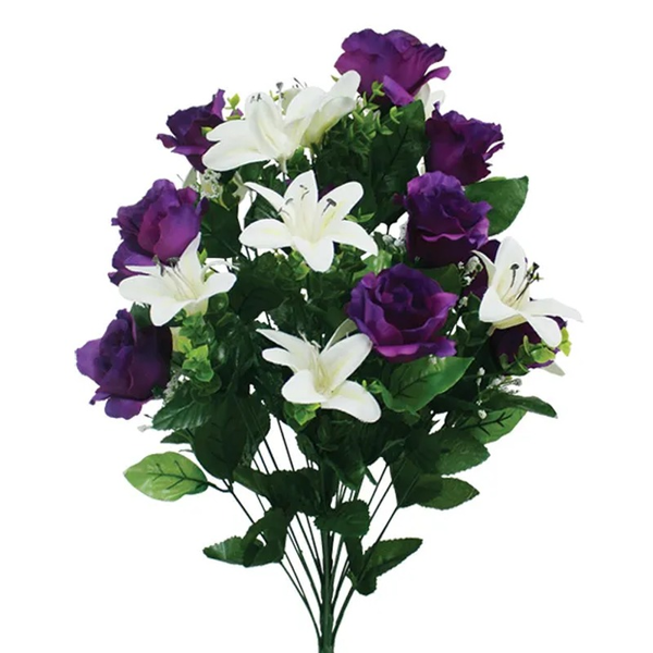 ΜΠΟΥΚΕΤΟ ΜΩΒ ΤΡΙΑΝΤΑΦΥΛΛΟ ΛΙΛΥ X24 Y62cm  00-23605-24-3