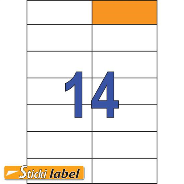 ΕΤΙΚΕΤΕΣ STICKY  105x42,3mm 74/Φ/Α4  Π100Φ LASER-INK-COPY No74
