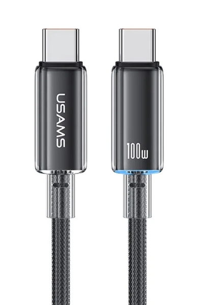 ΚΑΛΩΔΙΟ USAMS καλώδιο USB-C σε USB-C US-SJ660, 100W, 480Mbps, 1.2m, μαύρο