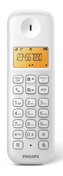 ΤΗΛΕΦΩΝΟ ΑΣΥΡΜΑΤΟ PHILIPS D160 ΛΕΥΚΟ ΕΛΛΗΝΙΚΟ ΜΕΝΟΥ