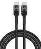 ΚΑΛΩΔΙΟ POWERTECH USB-C PTR-0130, PD 60W, copper, 1m, μαύρο