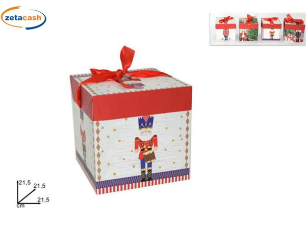 ΚΟΥΤΙ ΧΡΙΣΤΟΥΓΕΝΝΙΑΤΙΚΟ ΧΑΡΤΙΝΟ 21x21x21 cm ΜΟΛ.ΣΤΡΑΤΙΩΤΕΣ 1 ΤΕΜ 228352