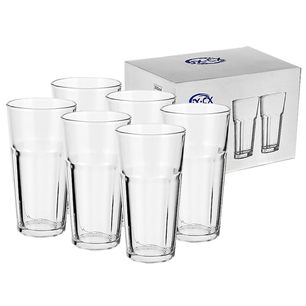 ΠΟΤΗΡΙ ΝΕΡΟΥ ΜΕΓΑΛΟ ΓΥΑΛΙΝΟ 14x7cm 300ml ΣΕΤ 6 ΤΕΜΑΧΙΩΝ