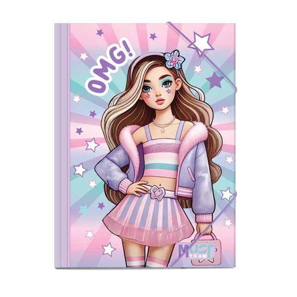 ΦΑΚΕΛΟΣ ΛΑΣΤΙΧΟ MUST TEAM FASHION GIRL ΧΑΡΤΙΝΟΣ 25X35 ΕΚ. 000587410