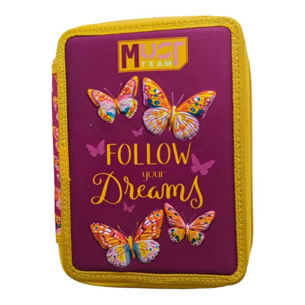 ΚΑΣΕΤΙΝΑ MUST TEAM 15x5x21 εκ. ΔΙΠΛΗ ΓΕΜΑΤΗ BUTTERFLY FOLLOW YOUR DREAMS 000587247