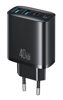 ΦΟΡΤΙΣΤΗΣ ΜΠΡΙΖΑΣ USAMS CC330, 2x USB & 2x USB-C, 40W, GaN, μαύρος