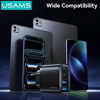 ΦΟΡΤΙΣΤΗΣ ΜΠΡΙΖΑΣ USAMS CC330, 2x USB & 2x USB-C, 40W, GaN, μαύρος
