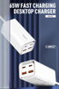 ΦΟΡΤΙΣΤΗΣ ΜΠΡΙΖΑΣ LDNIO σταθμός φόρτισης A4610C, 2x USB-C & 2x USB, 65W, PD/QC, λευκός