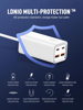 ΦΟΡΤΙΣΤΗΣ ΜΠΡΙΖΑΣ LDNIO σταθμός φόρτισης A4610C, 2x USB-C & 2x USB, 65W, PD/QC, λευκός