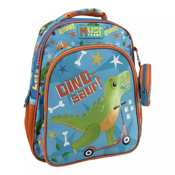 ΣΧΟΛΙΚΗ ΤΣΑΝΤΑ ΠΛΑΤΗΣ ΝΗΠΙΟΥ MUST TEAM DINOSAUR IN SCOOTER 2 ΘΗΚΕΣ 000587302