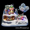 ΧΩΡΙΟ XMAS ΦΩΣ-ΚΙΝΗΣΗ ΑΓΙΟΣ & ΤΡΑΙΝΑΚΙ 23cm  14Led  3xAAA  KOYTI 18X20X25EK.  93-2370