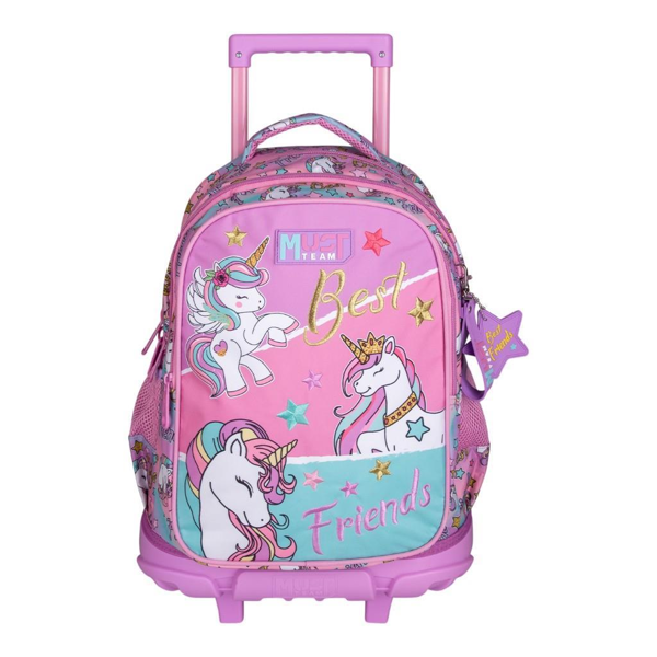 ΣΧΟΛΙΚΗ ΤΣΑΝΤΑ ΤΡΟΛΕΪ ΔΗΜΟΤΙΚΟΥ MUST TEAM UNICORN BEST FRIENDS 3 ΘΗΚΕΣ 000587203