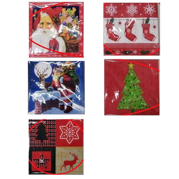 ΧΑΡΤΟΠΕΤΣΕΤΕΣ XMAS ΠΑΚ=20ΤΕΜ 16,5x16.5cm