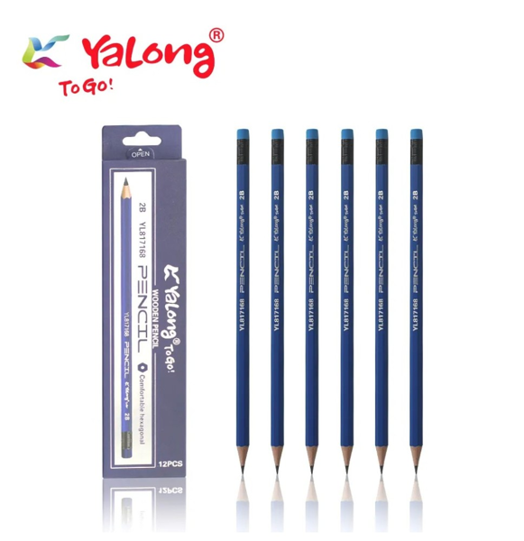 ΜΟΛΥΒΙ YALONG BLUE ME ΓΟΜΑ No 2 HB ΚΛΑΣΣΙΚΟ ΞΥΛΙΝΟ YL817168
