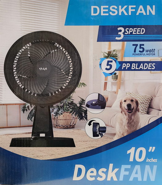 ΑΝΕΜΙΣΤΗΡΑΣ ΕΠΑΜ Φ25EK. ΕΠΙΔΑΠΕΔΙΟΣ  75WATT 3 ΤΑΧΥΤΗΤΕΣ & ΠΕΡΙΣΤΡΟΦΗ ΜΑΥΡΟΣ 5 ΠΤΡΕΡΥΓΙΑ PP 03.FT-SF1006