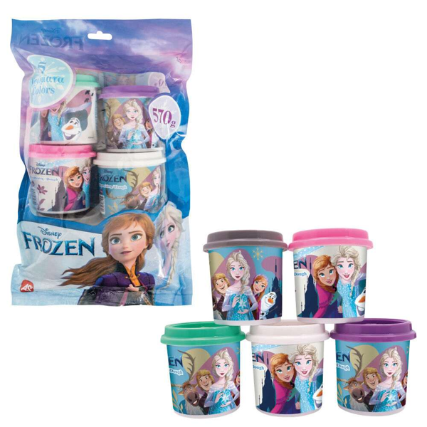 ΠΛΑΣΤΕΛΙΝΗ FROZEN DISNEY 5 ΒΑΖΑΚΙΑ ME ΚΑΠΑΚΙΑ ΚΑΛΟΥΠΑΚΙΑ 570GR +3ΕΤΩΝ 1045-03608