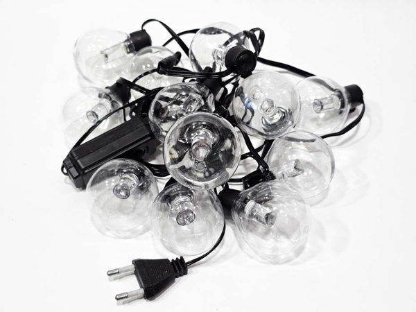 ΛΑΜΠΑΚΙΑ ΓΛΟΜΠΟΣ 12 LED ΔΙΑΦΑΝΟΙ ΜΕ ΧΡΩΜΑΤΙΣΤΑ LED ΜΗΚΟΣ 3Μ 0115479