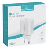 ΦΟΡΤΙΣΤΗΣ ΜΠΡΙΖΑΣ POWERTECH PT-1043, USB-C, PD QC3.0, 30W, λευκός