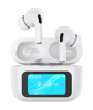ΑΚΟΥΣΤΙΚΑ BLUETOOTH CELEBRAT με θήκη φόρτισης W63, οθόνη αφής, TWS, ANC, 13mm, 30/360mAh, λευκό