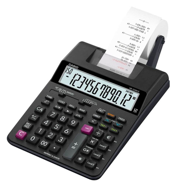 ΑΡΙΘΜΟΜΗΧΑΝΗ CASIO HR-150RCE  MΕ ΧΑΡΤΟΤΑΙΝΙΑ 12 ΨΗΦΙΩΝ 29.5x16.5cm