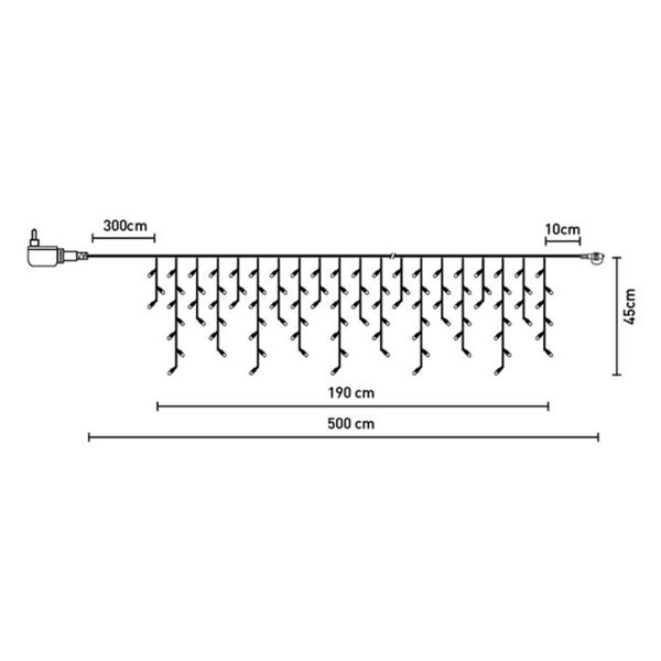 ΛΑΜΠΑΚΙΑ ΒΡΟΧΗ 100LED 1.9x0.45m, ΔΙΑΦΑΝΟ ΚΑΛΩΔΙΟ, ΘΕΡΜΟ ΛΕΥΚΟ LED ΜΕ ΜΕΤΑΣΧΗΜΑΤΙΣΤΗ ΕΣΩΤ/ΕΞΩΤΕΡ ΧΩΡΟΥ ΠΡΟΓΡΑΜΜΑ