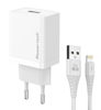 ΦΟΡΤΙΣΤΗΣ ΜΠΡΙΖΑΣ POWERTECH PT-1323 με καλώδιο Lightning, USB, 12W, λευκός