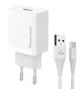 ΦΟΡΤΙΣΤΗΣ ΜΠΡΙΖΑΣ POWERTECH PT-1323 με καλώδιο Lightning, USB, 12W, λευκός