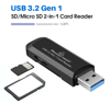 ΑΝΤΑΠΤΟΡΑΣ POWERTECH card reader PT-1112 για SD & micro SD, USB 3.2, 5Gbps, μαύρο